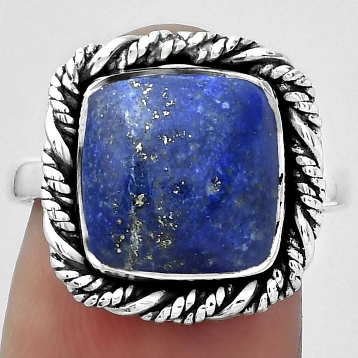 Natural Lapis - Afghanistan Ring size-7.5 SDR153977 R-1013, 11x11 mm
