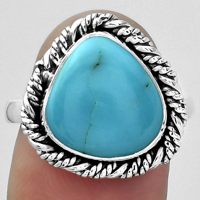 Natural Rare Turquoise Nevada Aztec Mt Ring size-8 SDR154058 R-1013, 12x13 mm