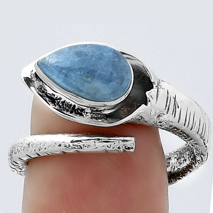 Adjustable - Blue Apatite - Madagascar Ring size-8 SDR154671 R-1306, 7x10 mm