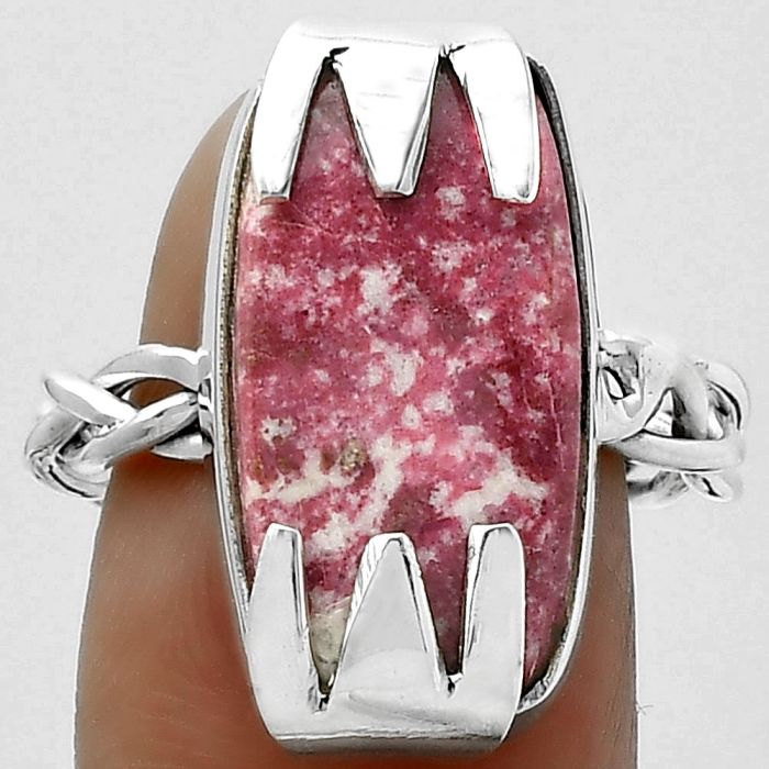 Natural Pink Thulite - Norway Ring size-8.5 SDR154772 R-1650, 11x20 mm