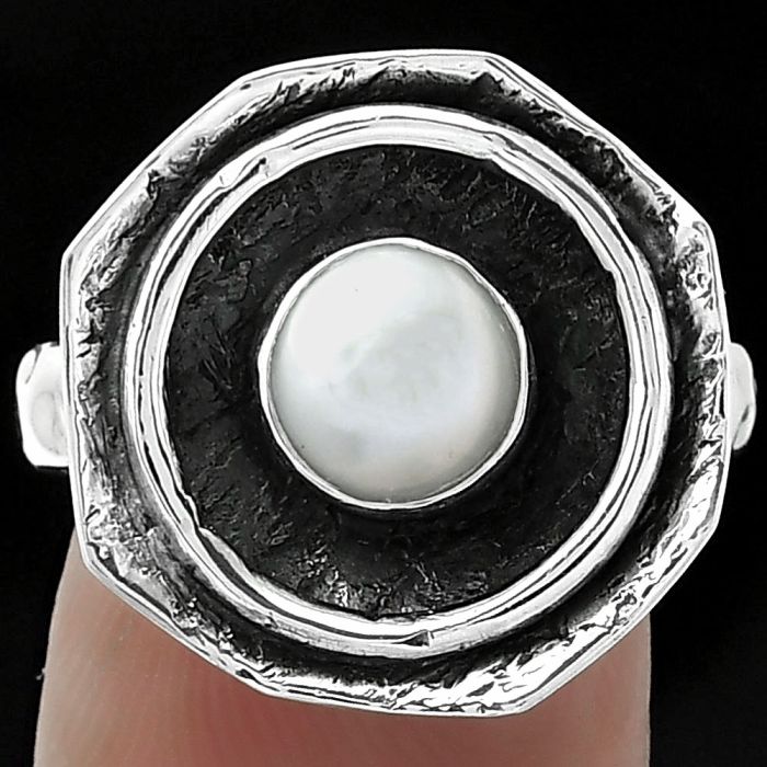 Natural Fresh Water Pearl Ring size-8.5 SDR154880 R-1468, 7x7 mm