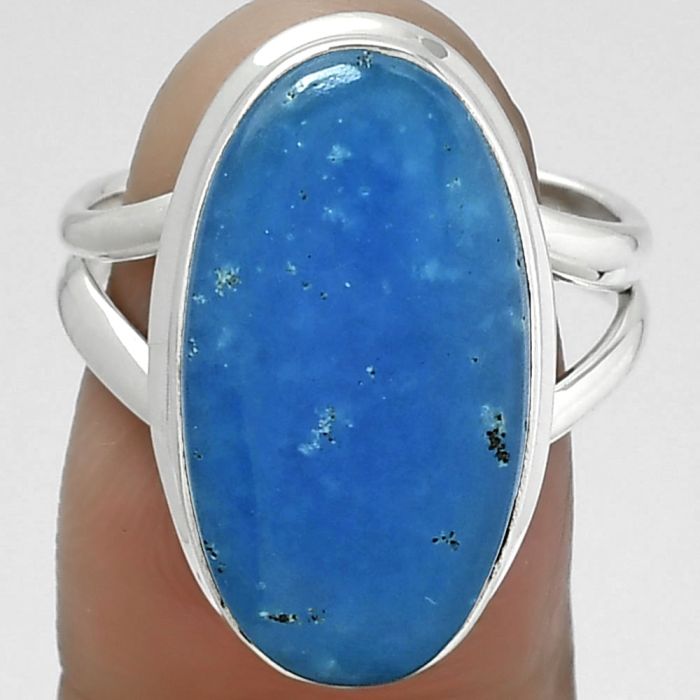 Natural Smithsonite Ring size-7.5 SDR155230 R-1008, 11x21 mm