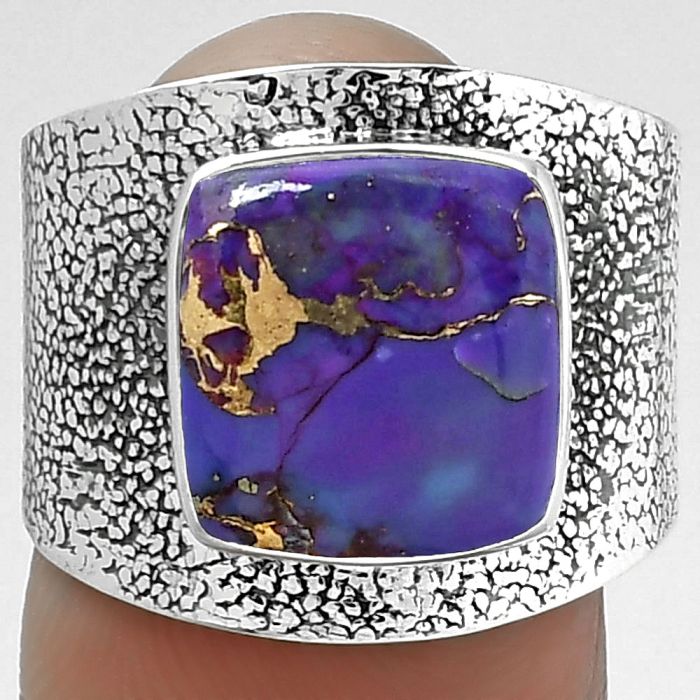 Copper Purple Turquoise - Arizona Ring size-7.5 SDR155251 R-1378, 11x11 mm