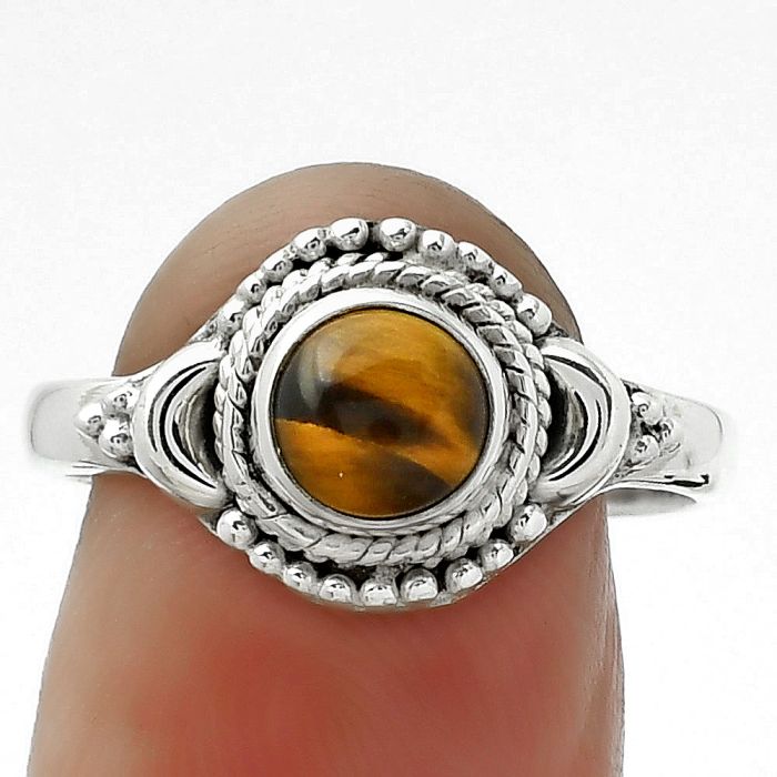Natural Tiger Eye - Africa Ring size-8 SDR155651 R-1292, 6x6 mm