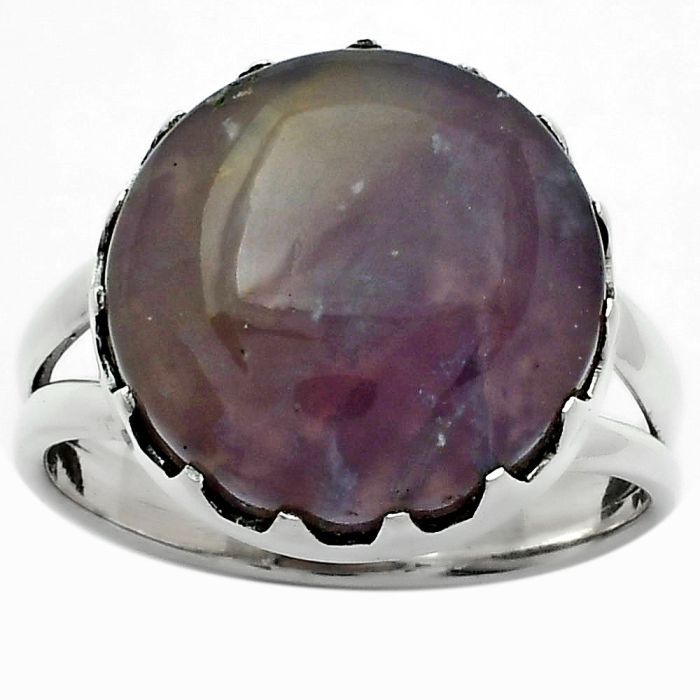 Natural Amethyst Sage Agate - Nevada Ring size-9 SDR156041 R-1210, 15x15 mm