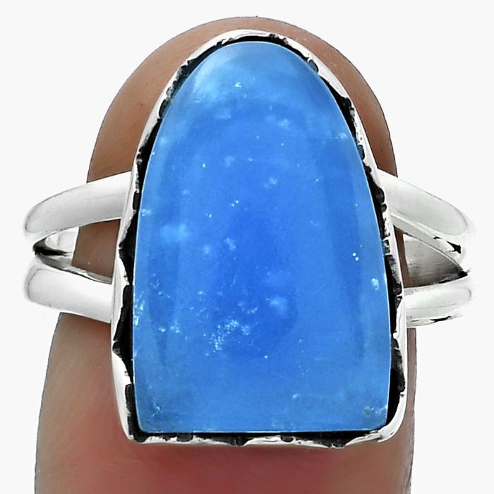 Natural Smithsonite Ring size-9 SDR156198 R-1338, 12x18 mm
