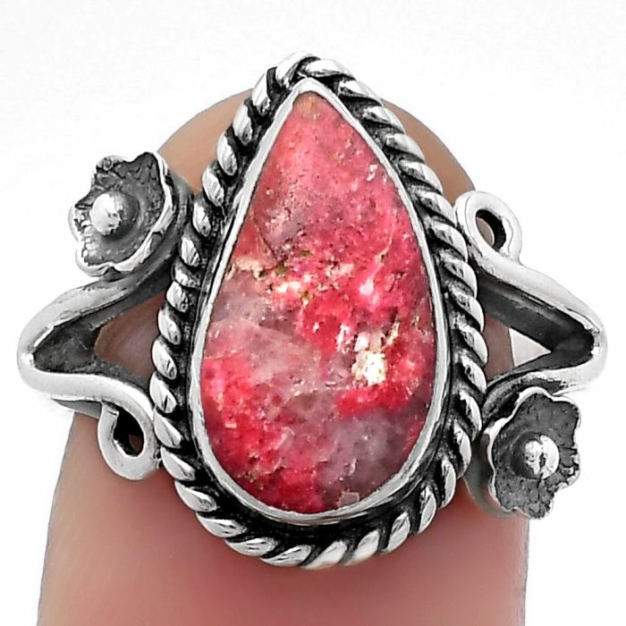 Natural Pink Thulite - Norway Ring size-7.5 SDR159398 R-1345, 8x14 mm