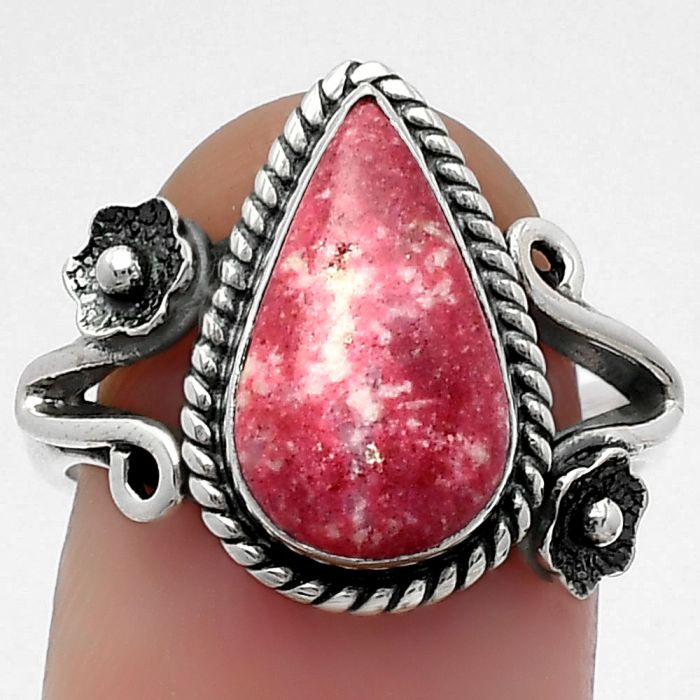 Natural Pink Thulite - Norway Ring size-7.5 SDR159399 R-1345, 8x14 mm