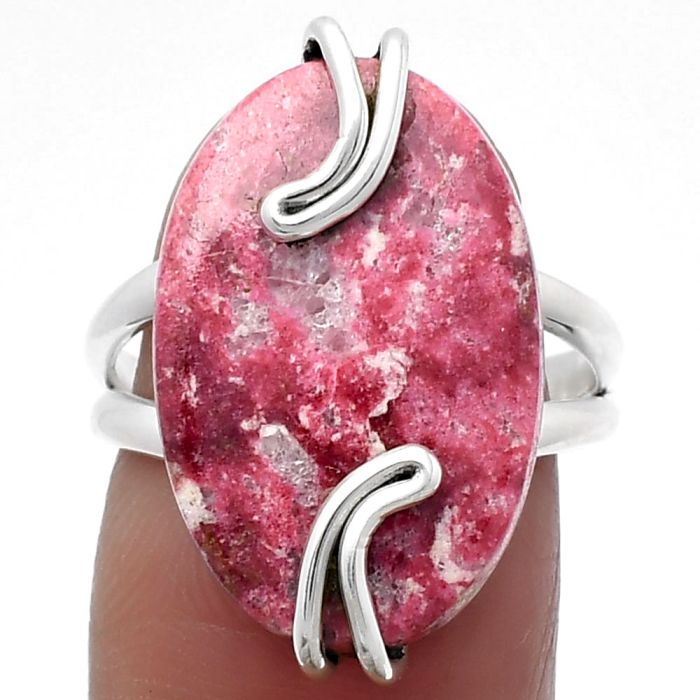 Natural Pink Thulite - Norway Ring size-7 SDR159547 R-1502, 14x22 mm