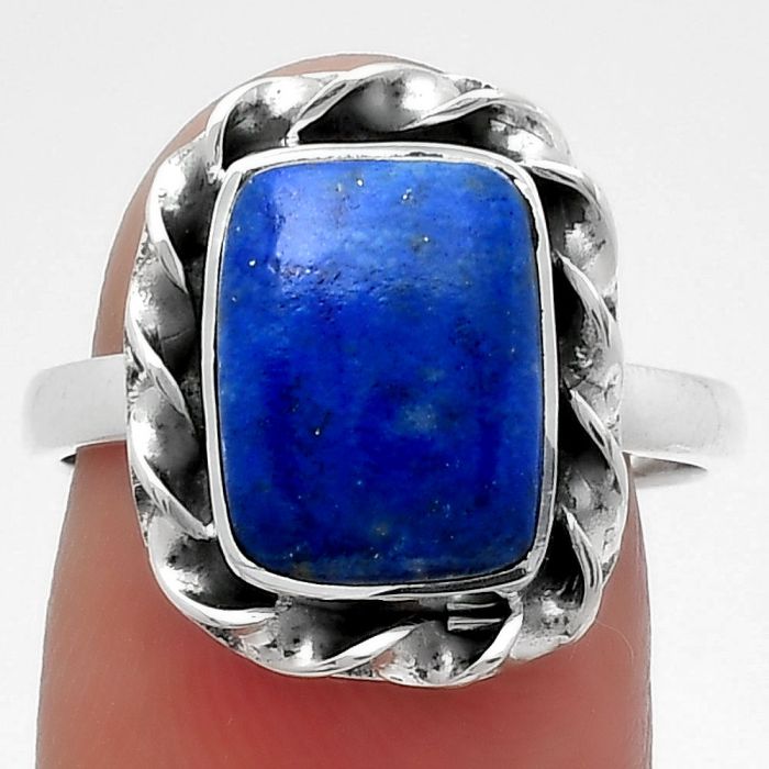 Natural Lapis - Afghanistan Ring size-8 SDR160016 R-1083, 9x12 mm