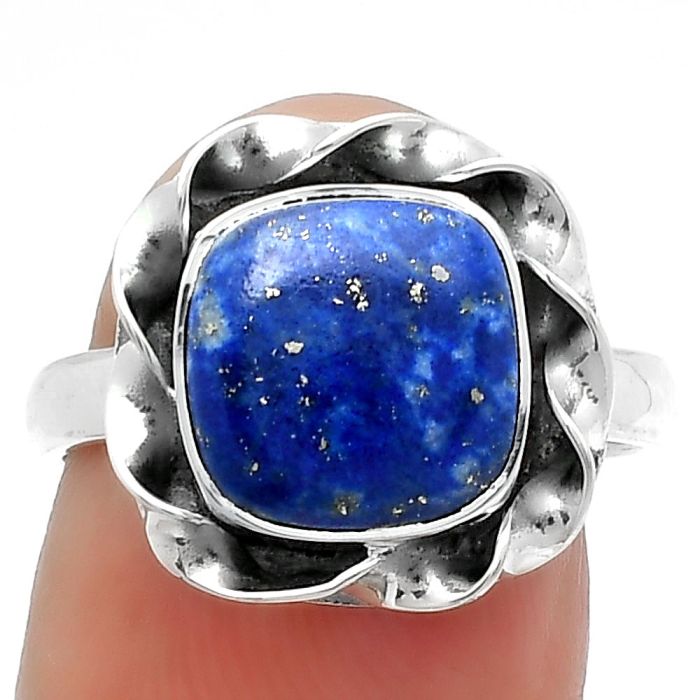 Natural Lapis - Afghanistan Ring size-7.5 SDR160032 R-1083, 10x10 mm