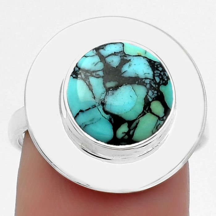 Lucky Charm Tibetan Turquoise Ring size-7.5 SDR160147 R-1082, 10x10 mm