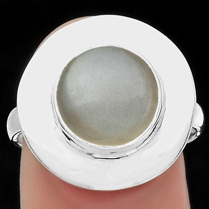 Natural Srilankan Moonstone Ring size-8 SDR160161 R-1082, 10x10 mm