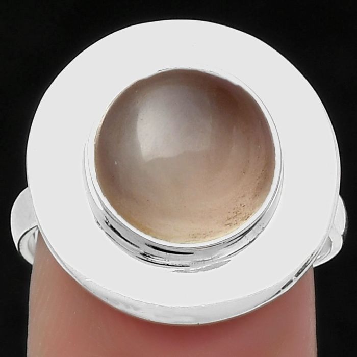 Natural Srilankan Moonstone Ring size-8 SDR160163 R-1082, 10x10 mm