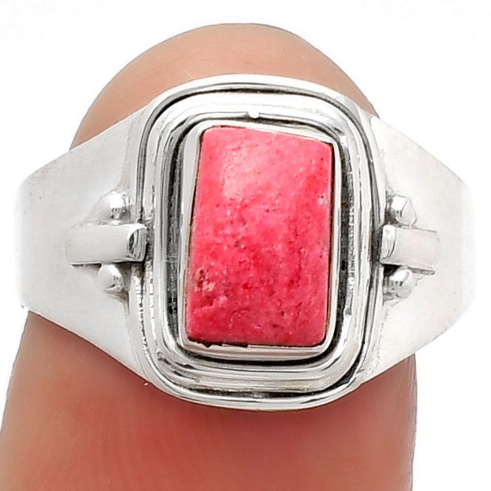 Natural Pink Thulite - Norway Ring size-8 SDR160686 R-1274, 6x8 mm