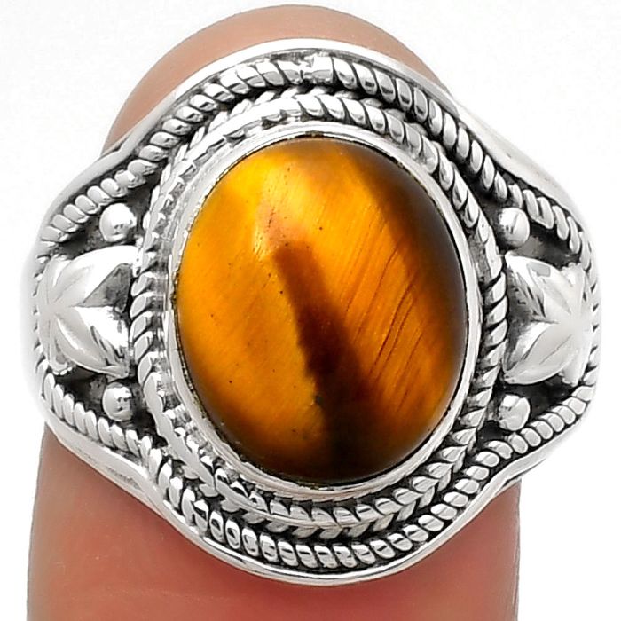 Natural Tiger Eye - Africa Ring size-9.5 SDR160731 R-1312, 10x12 mm