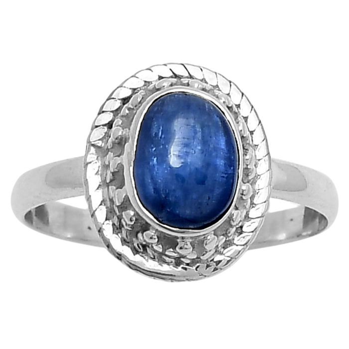 Natural Blue Kyanite - Brazil Ring size-8 SDR160760 R-1262, 6x8 mm