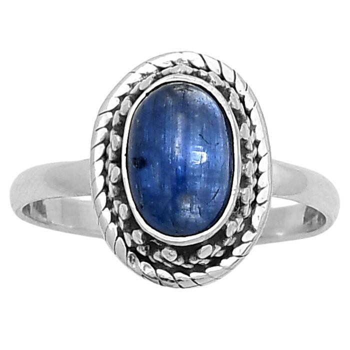 Natural Blue Kyanite - Brazil Ring size-8 SDR160765 R-1262, 6x9 mm