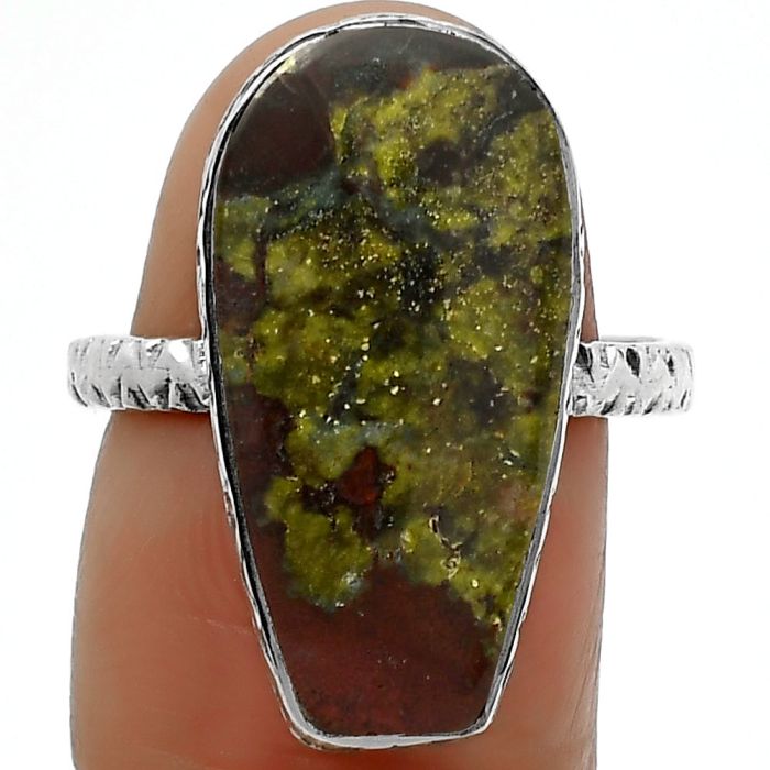 Dragon Blood Stone - South Africa Ring size-8 SDR162476 R-1191, 11x22 mm