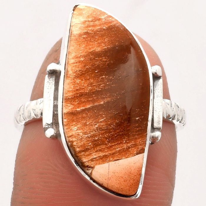 Natural Tabu Jasper Ring size-8 SDR162602 R-1193, 10x23 mm