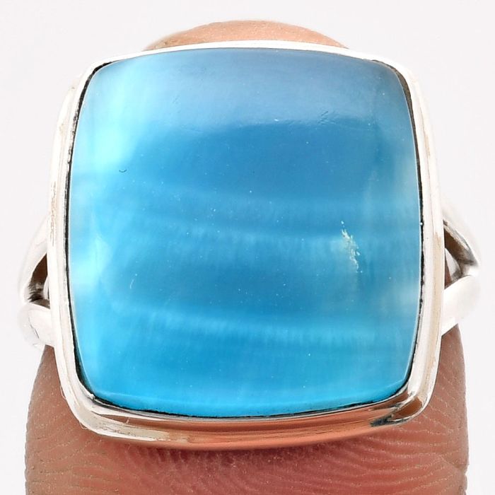 Natural Smithsonite Ring size-7.5 SDR162989 R-1008, 15x16 mm