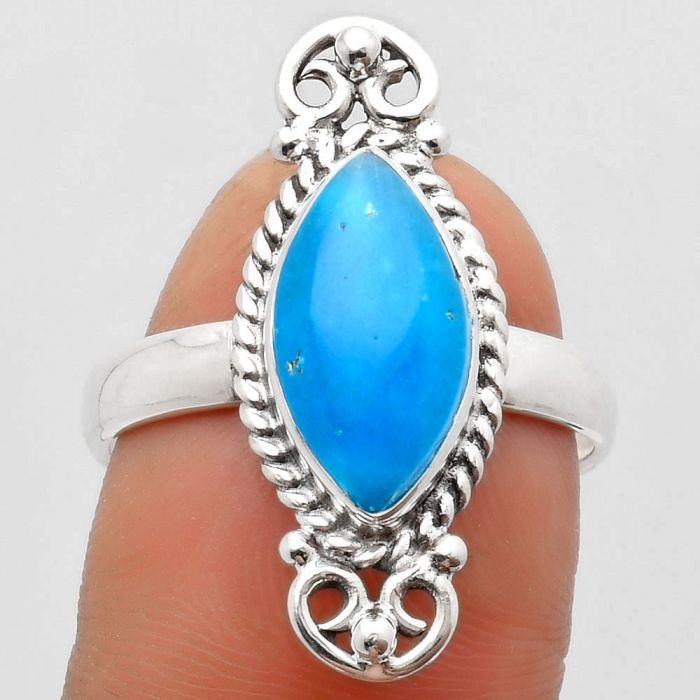 Natural Smithsonite Ring size-8.5 SDR163129 R-1500, 7x14 mm