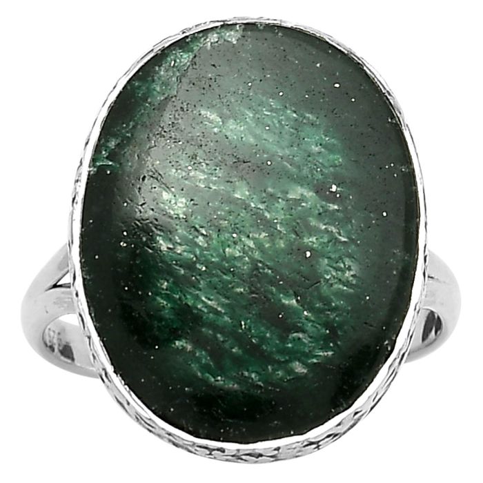 Natural Green Aventurine Ring size-9.5 SDR163856 R-1191, 16x20 mm