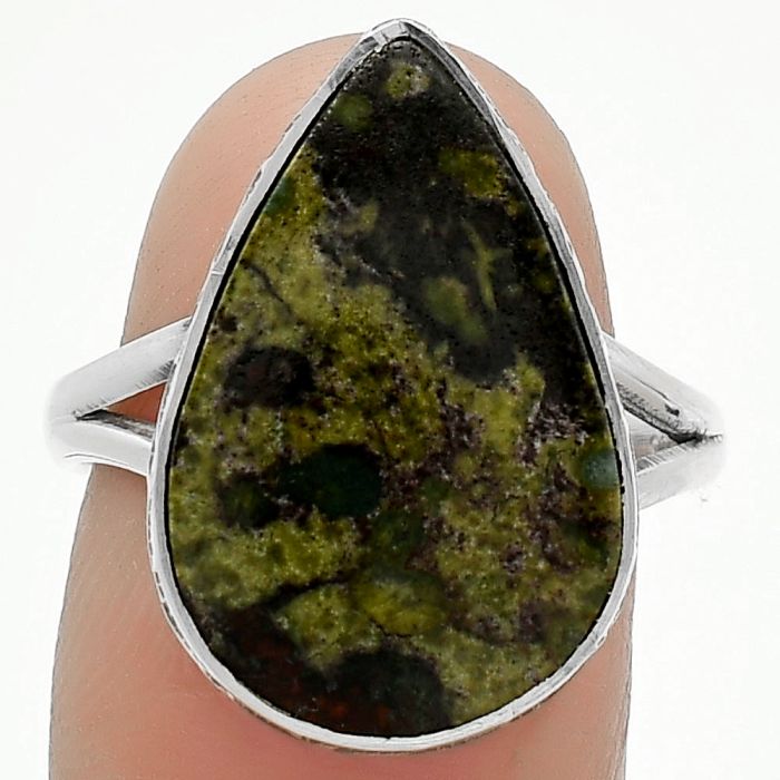 Dragon Blood Stone - South Africa Ring size-8 SDR163897 R-1191, 14x20 mm