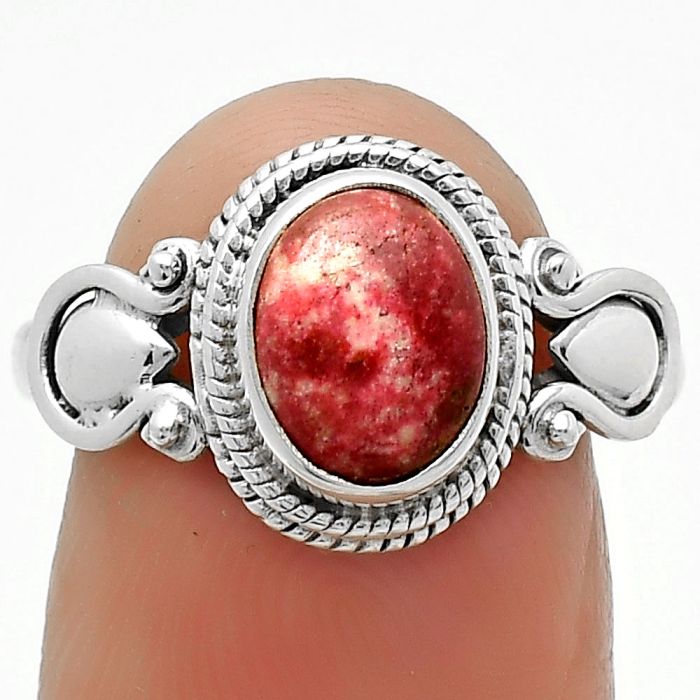 Natural Pink Thulite - Norway Ring size-8 SDR164428 R-1345, 7x9 mm