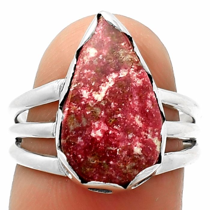 Natural Pink Thulite - Norway Ring size-7 SDR165114 R-1428, 10x16 mm