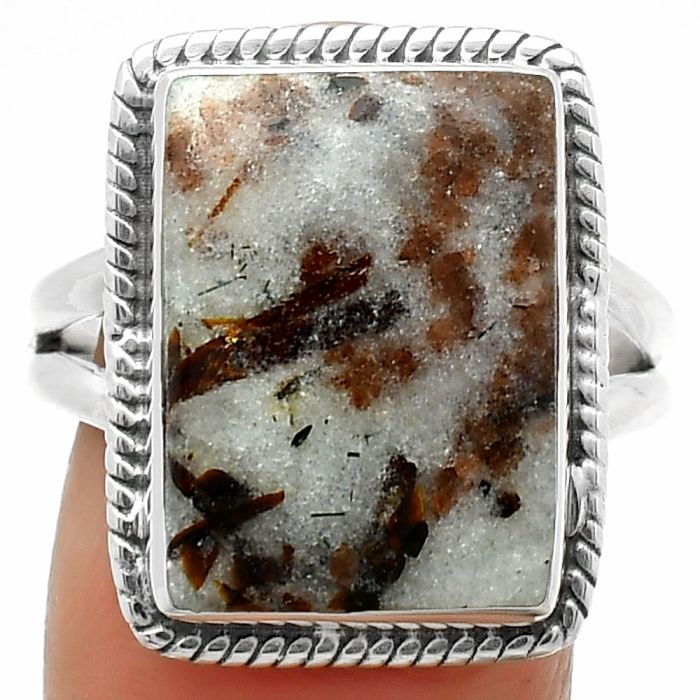 Natural Astrophyllite - Russia Ring size-9 SDR165363 R-1010, 13x17 mm