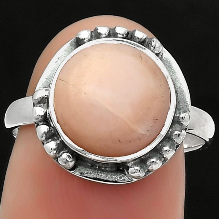Natural Pink Opal - Australia Ring size-7.5 SDR167083 R-1102, 10x10 mm