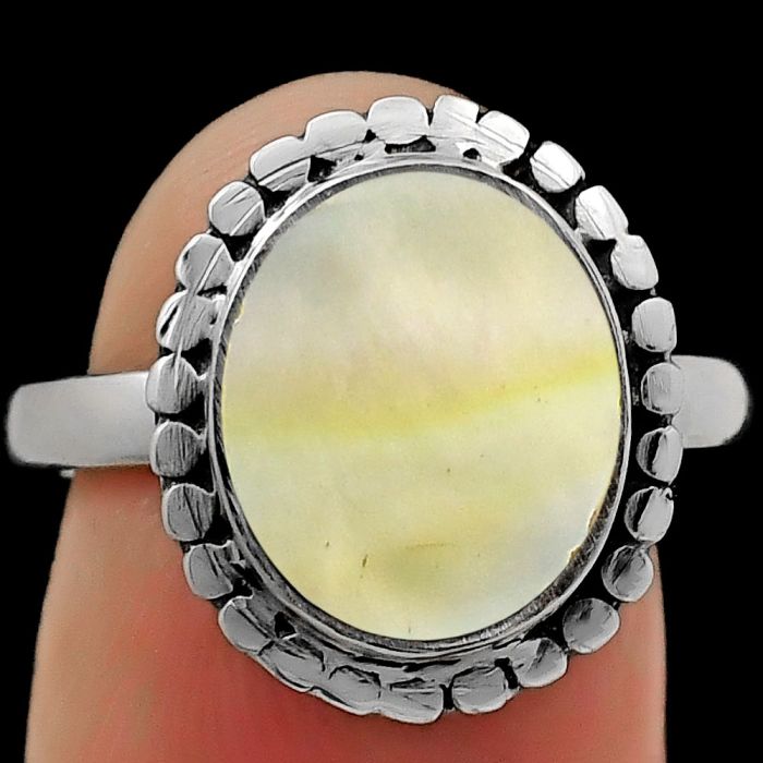 Natural Mother Of Pearl Ring size-7.5 SDR167181 R-1071, 10x12 mm