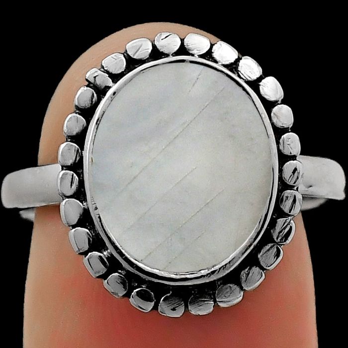 Natural Mother Of Pearl Ring size-8 SDR167187 R-1071, 10x12 mm