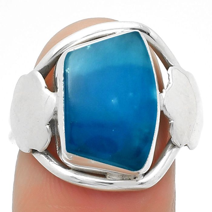 Natural Smithsonite Ring size-7 SDR168309 R-1497, 9x14 mm