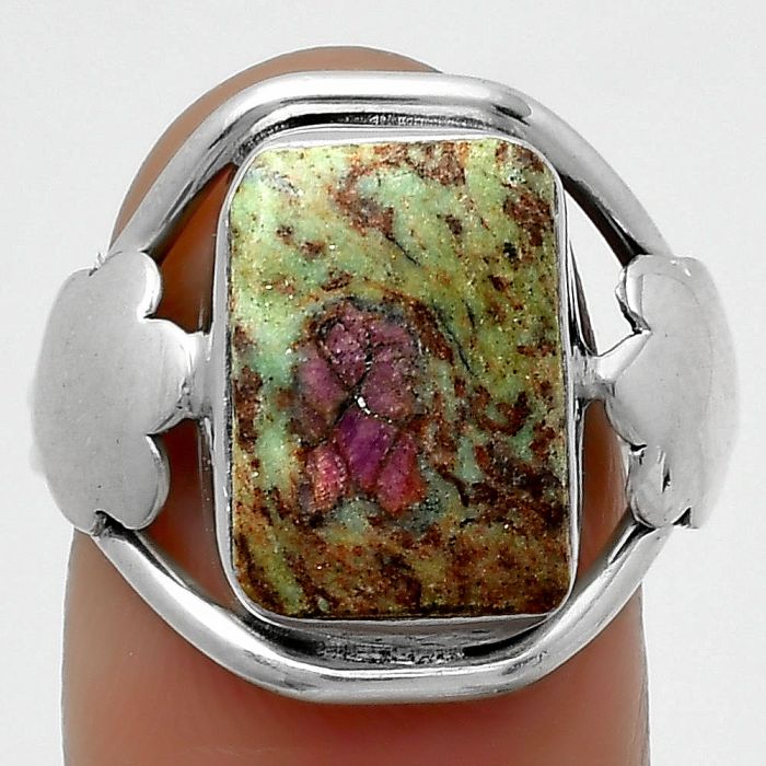 Natural Ruby In Fuchsite Ring size-7.5 SDR168322 R-1497, 10x14 mm