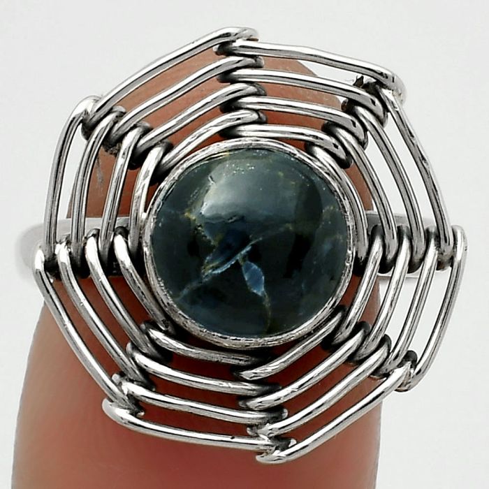 Wire Wrap - Pietersite - Namibia Ring size-9 SDR168394 R-1445, 9x9 mm