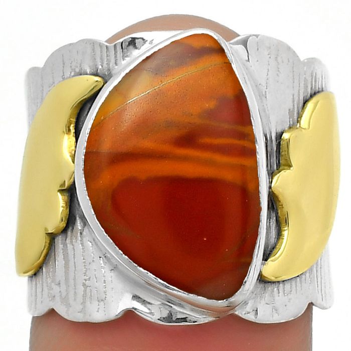 Two Tone - Natural Noreena Jasper Ring size-7 SDR168603 R-1542, 10x16 mm