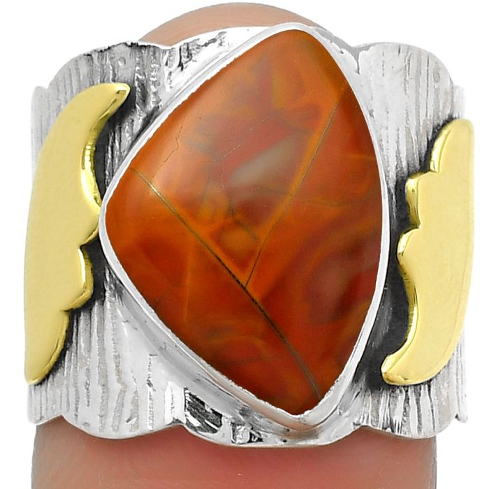 Two Tone - Natural Noreena Jasper Ring size-7 SDR168623 R-1542, 11x16 mm