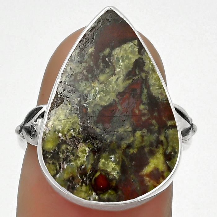 Dragon Blood Stone - South Africa Ring size-7 SDR168758 R-1200, 15x21 mm