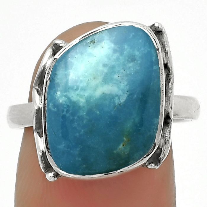 Natural Azurite Chrysocolla Ring size-8 SDR168836 R-1198, 12x17 mm