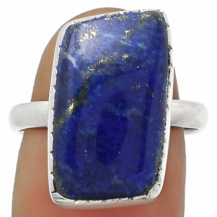 Natural Lapis - Afghanistan Ring size-8 SDR169182 R-1227, 11x20 mm
