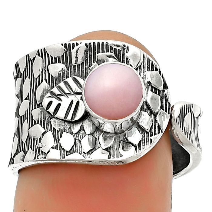 Adjustable - Pink Opal - Australia Ring size-7.5 SDR169908 R-1319, 6x6 mm