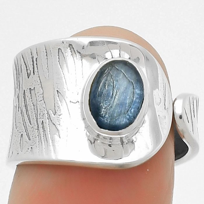 Adjustable - Blue Kyanite - Brazil Ring size-7.5 SDR169958 R-1319, 6x8 mm