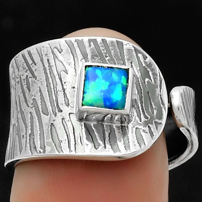 Adjustable - Fire Opal Ring size-8 SDR169967 R-1319, 5x5 mm