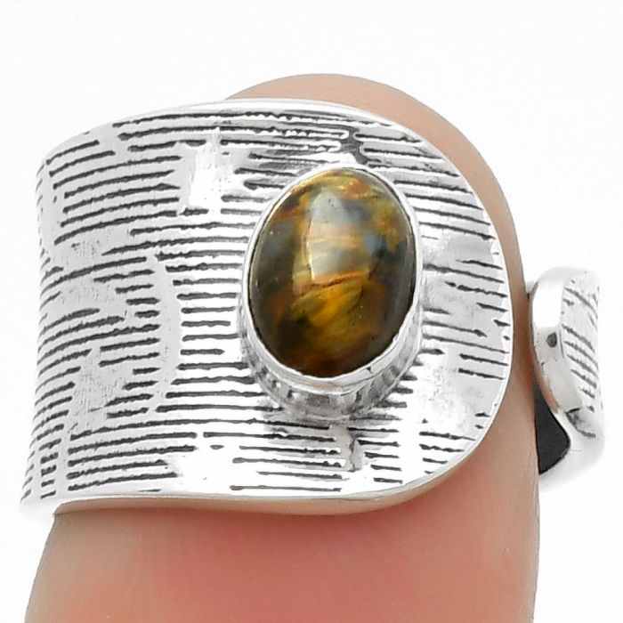 Adjustable - Pietersite - Namibia Ring size-6.5 SDR170046 R-1319, 5x7 mm