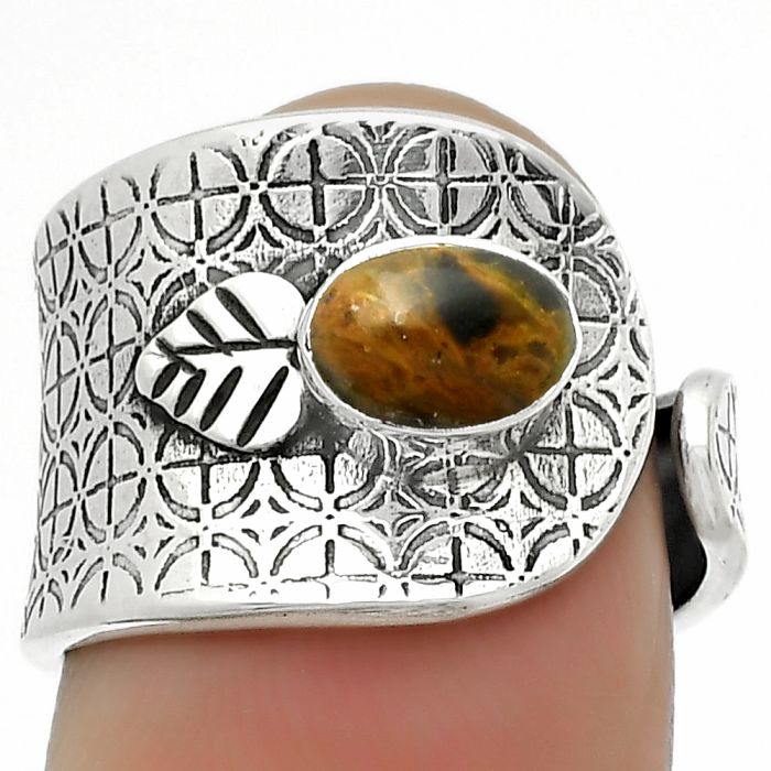 Adjustable - Pietersite - Namibia Ring size-7 SDR170239 R-1319, 5x7 mm