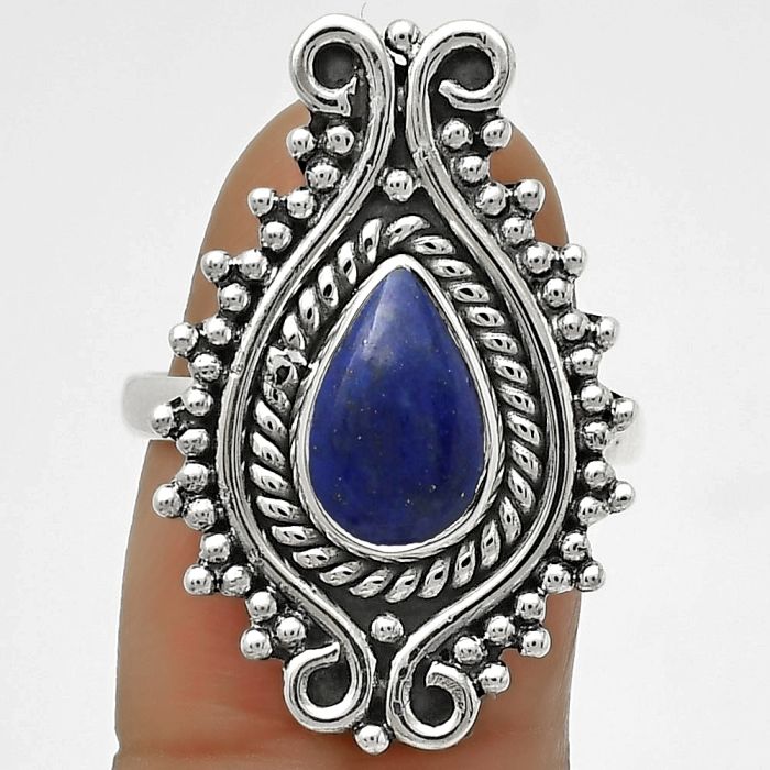 Natural Lapis - Afghanistan Ring size-8 SDR170733 R-1108, 7x10 mm