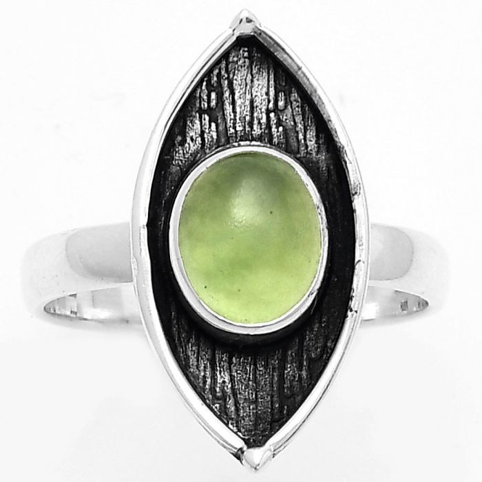 Natural Nephrite Jade - Canada Ring size-8.5 SDR170904 R-1628, 7x9 mm