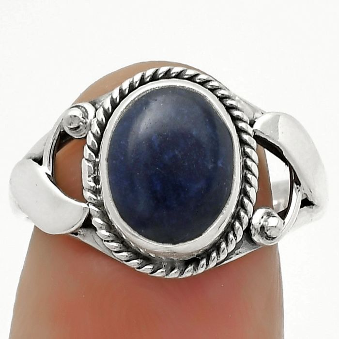 Natural Sodalite Ring size-7.5 SDR171187 R-1405, 8x10 mm